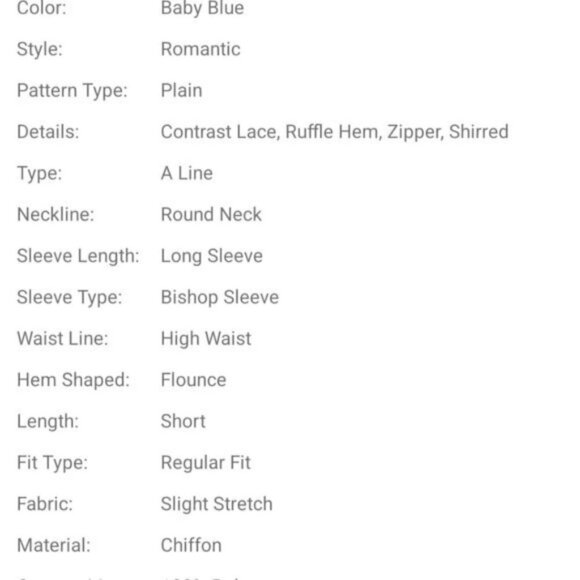 ROMANTIC BABY BLUE LACE SIMPLEE PREMIUM QUALITY BRANDED DRESS - Picture 11 of 15